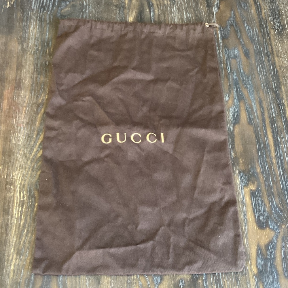 Gucci Made in Italy Brown Cotton Dust Bag